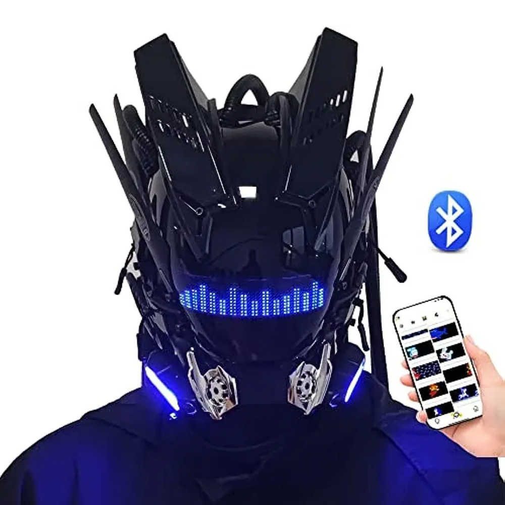 Men Accessories App - JAUPTO Punk Mask Cosplay for Men,Bluetooth