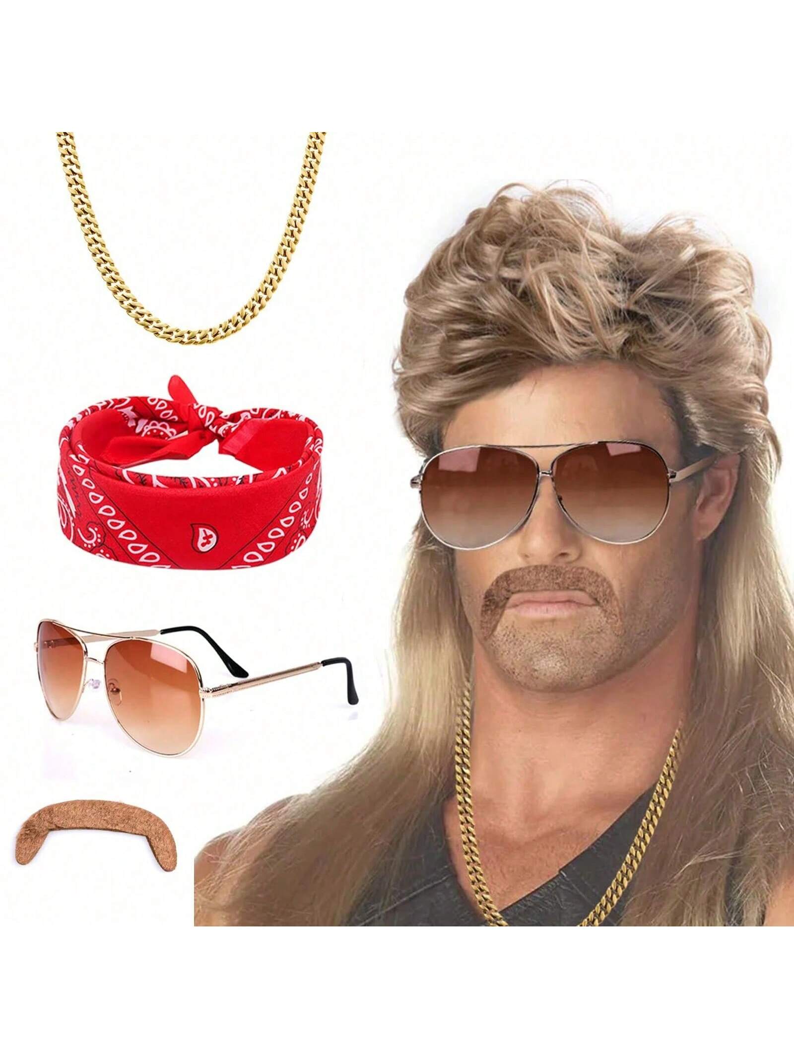 Men'S Accessories In The 80S - Mullet Wig 80s 90s Outfit Accessories