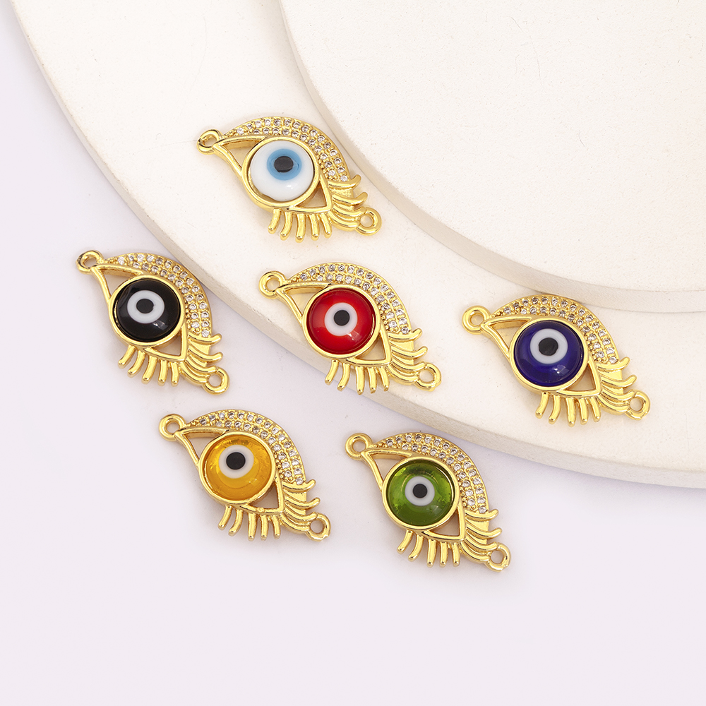Men Accessories Evil Eye - Colorful Shiny Crystal Evil Eye Pendant