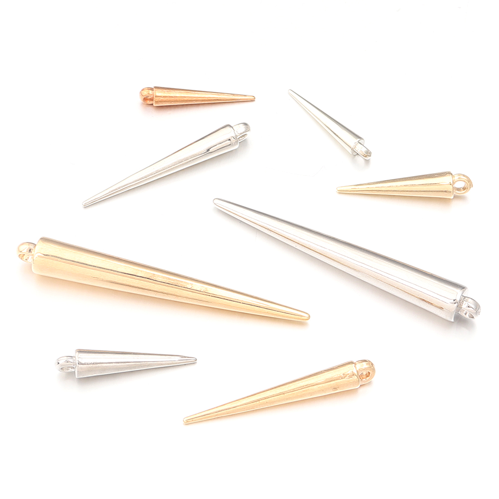 Men Accessories Collection - 50-200pcs/lot CCB Plastic Cone Shape Charms