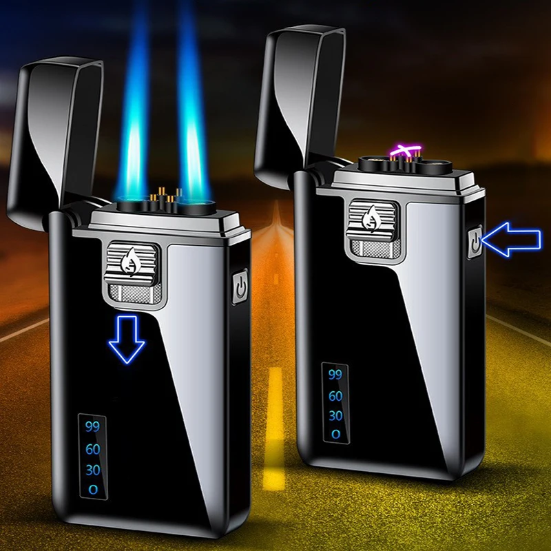 Lighter Windproof - 2025 New Men's Flame Gas Electric
