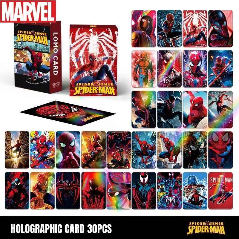 Men Accessories Collection - Anime merchandise Spider-Man laser flash card