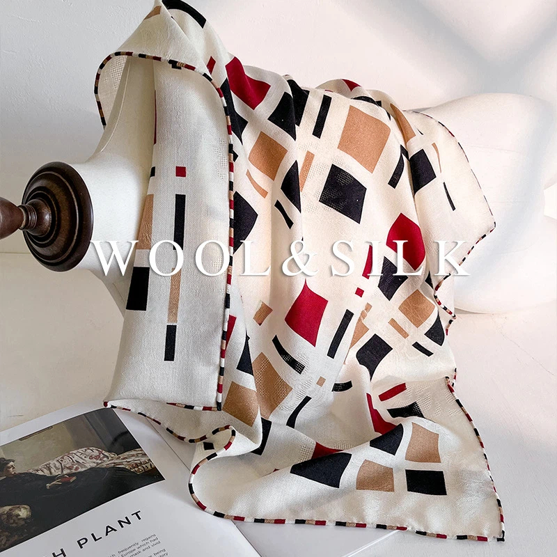 Men'S Accessories Luxury Brands - 30% Silk 70% Wool Women's Scarf
