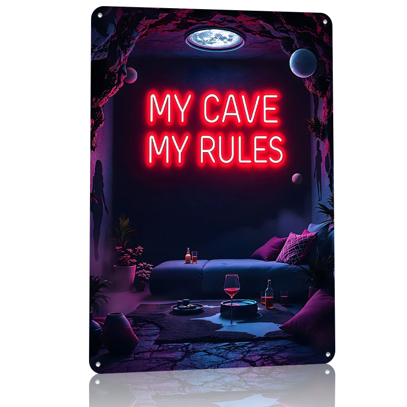 My Cave My Rules Neon Sign Met – Men Accessories Rule Bewertung und Preis