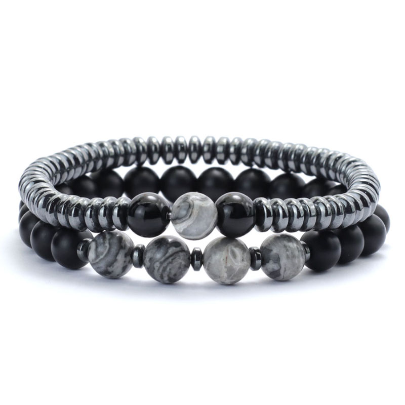 Stylish 2Pcs Men Bracelet Set  – Men'S Yoga Accessories Bewertung und Preis