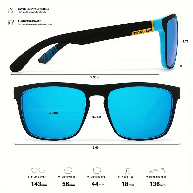 1/3PCS Classic Polarized Squar – Sunglasses Polarized Men Bewertung und Preis