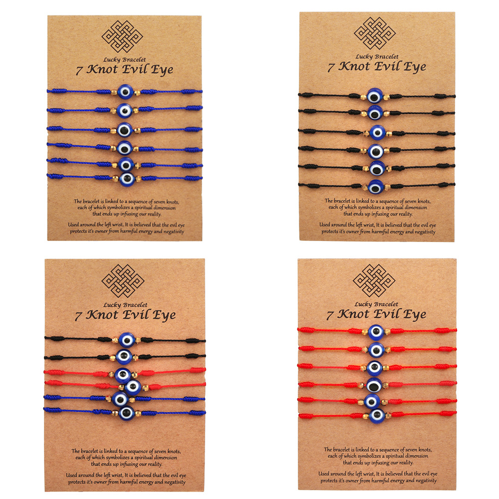 6Pcs Blue Evil Eye Bracelets S – Men Accessories Evil Eye Bewertung und Preis