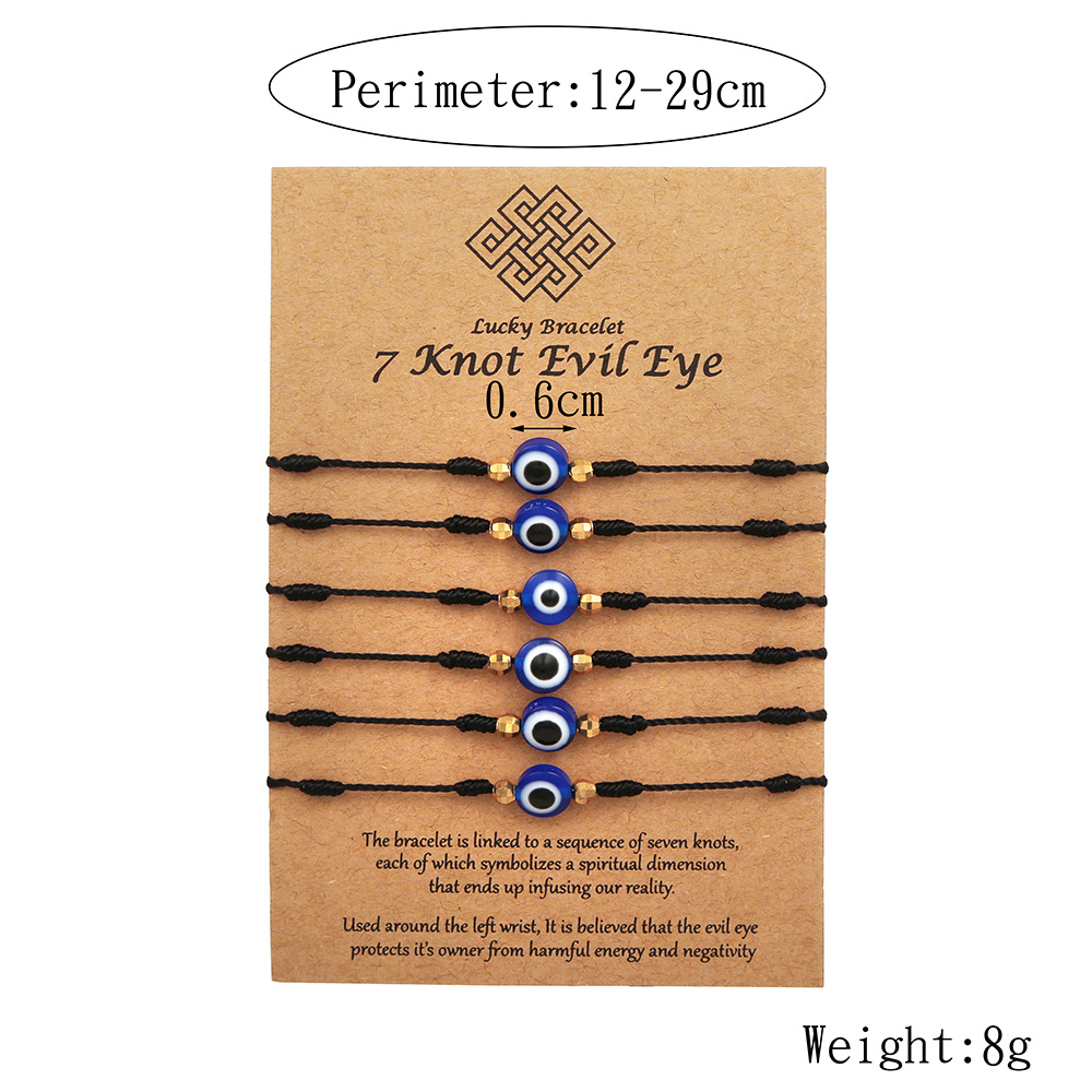 6Pcs Blue Evil Eye Bracelets S – Men Accessories Evil Eye Bewertung und Preis