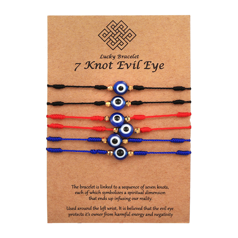 6Pcs Blue Evil Eye Bracelets S – Men Accessories Evil Eye Bewertung und Preis