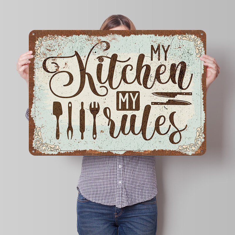 My Kitchen My Rules Sign Metal – Men Accessories Rule Bewertung und Preis