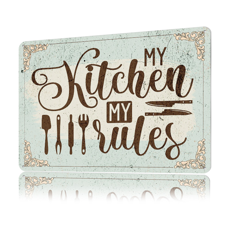 My Kitchen My Rules Sign Metal – Men Accessories Rule Bewertung und Preis