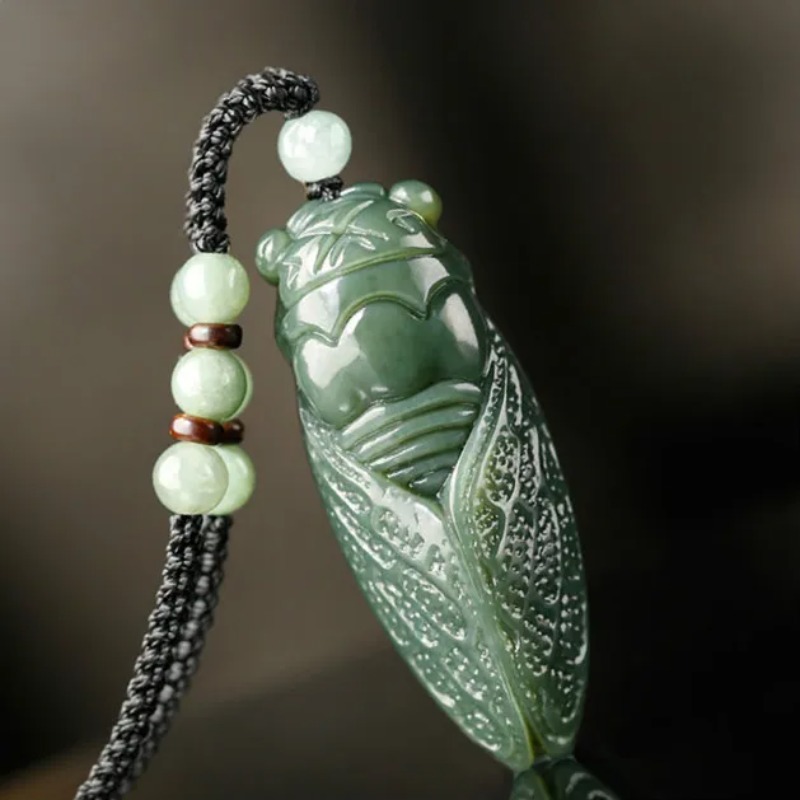 Natural Hetian Jade Cicada Pen – Men Accessories Hand Bewertung und Preis