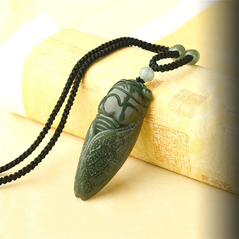 Natural Hetian Jade Cicada Pen – Men Accessories Hand Bewertung und Preis