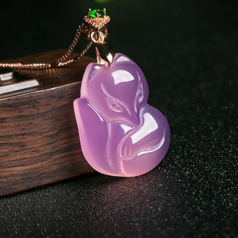 Natural Purple Agate Fox Penda – Men Accessories Hand Bewertung und Preis