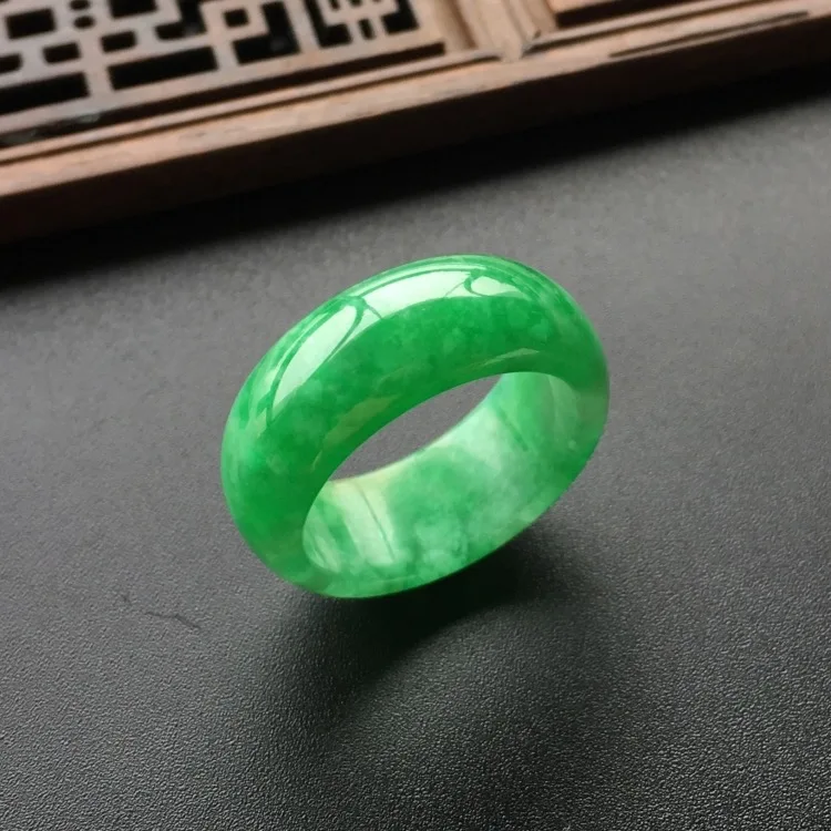 Natural Green Jade Ring Jadeit – Men Accessories Hand Bewertung und Preis