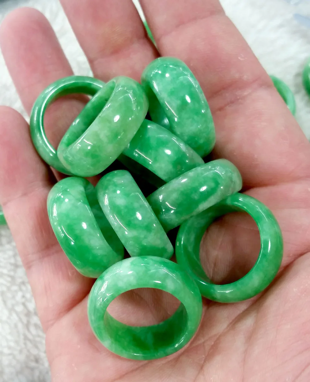 Natural Green Jade Ring Jadeit – Men Accessories Hand Bewertung und Preis