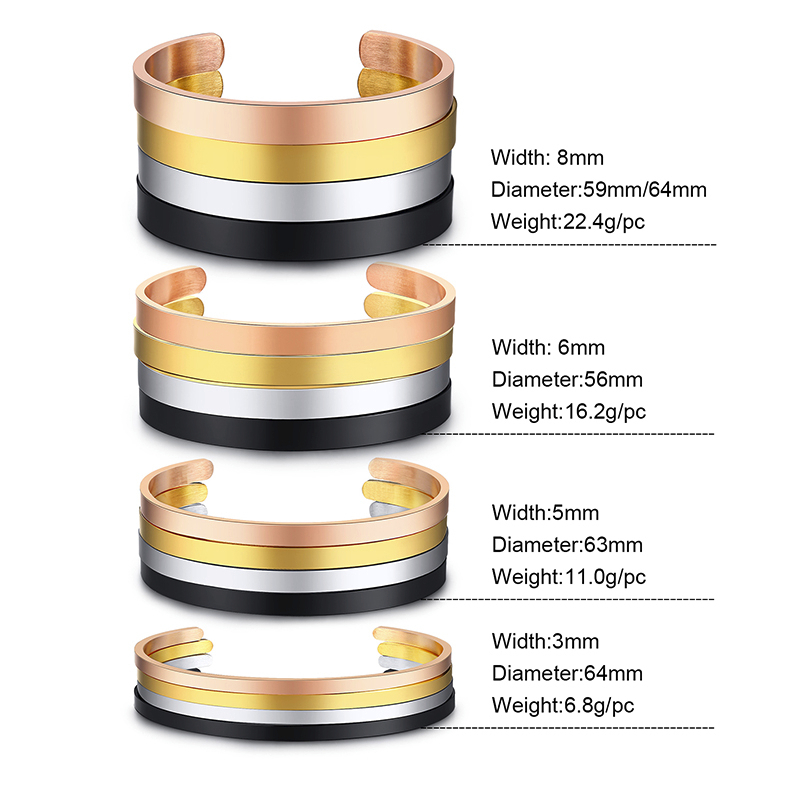 4MM To 8MM Free Engraving Cuff – Men Accessories All Bewertung und Preis