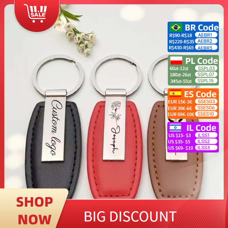Personalized Leather Keychain  – Men Accessories All Bewertung und Preis