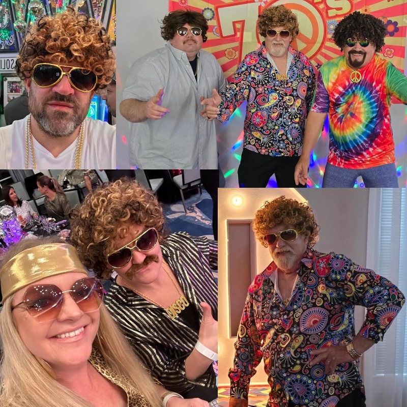 70s 80s Disco Costume Wig Set- – Men'S Accessories In The 80S Bewertung und Preis