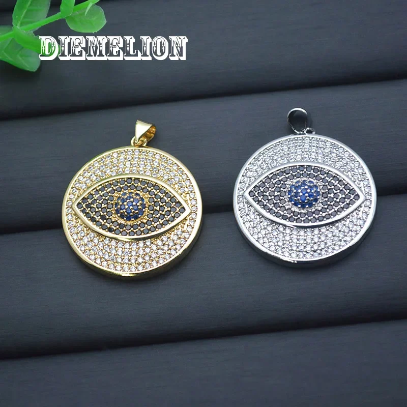Big Round Full Cubic Zirconia  – Men Accessories Evil Eye Bewertung und Preis