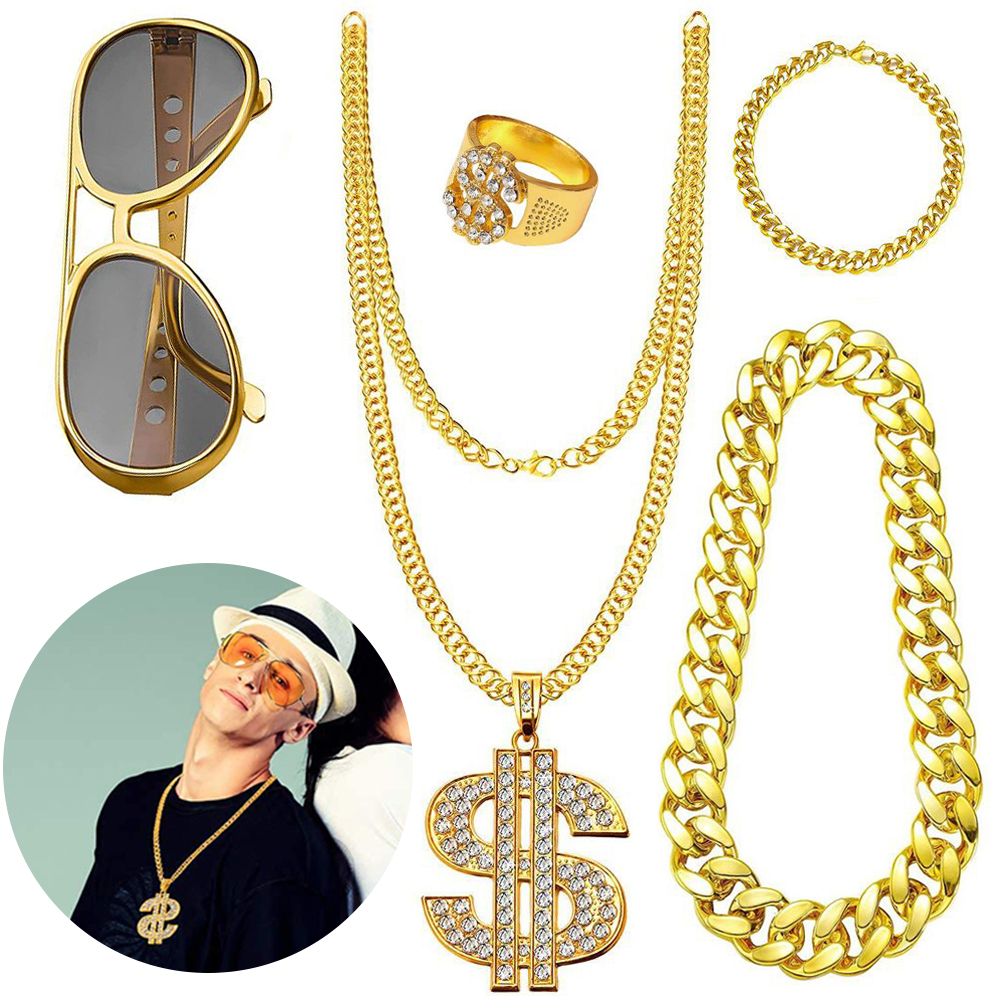 80s 90s Hip Hop Costume Kit fo – Men'S Accessories In The 80S Bewertung und Preis