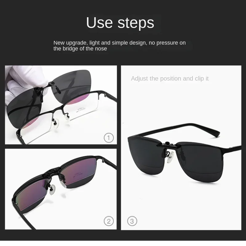 New Square Clip on Sunglasses  – Sunglasses Polarized Men Bewertung und Preis