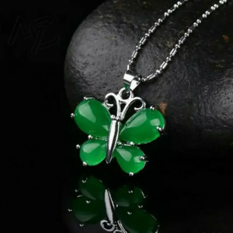 S925 Silver Green Jade Butterf – Men Accessories Hand Bewertung und Preis
