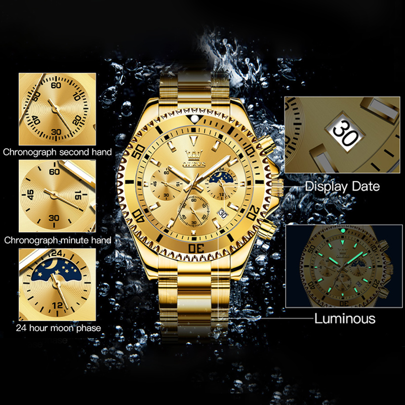 OLEVS Men's Watches Top Brand  – Men'S Accessories Luxury Brands Bewertung und Preis