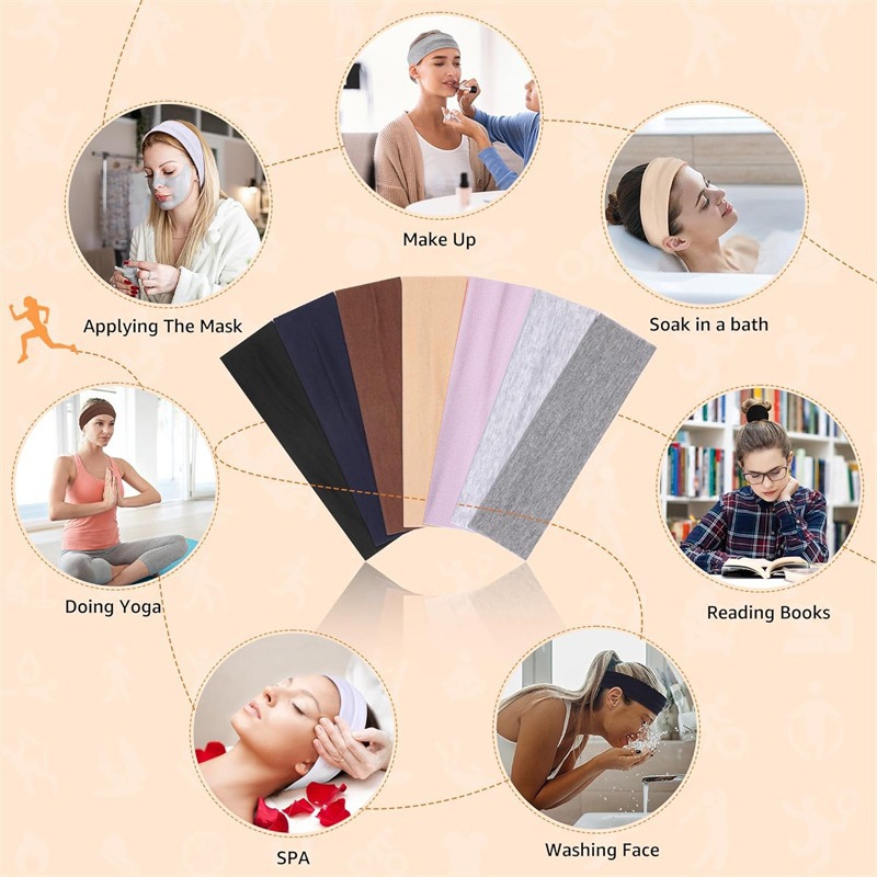 7Pcs Solid Elastic Hair Bands  – Men'S Yoga Accessories Bewertung und Preis