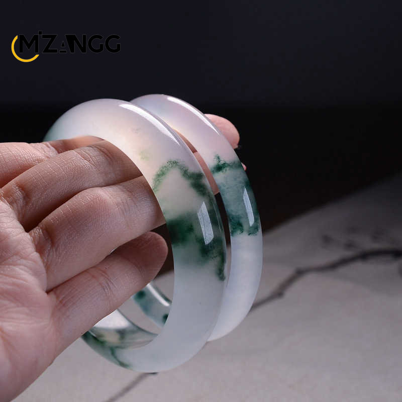 Natural Green Jadeite Bangle J – Men Accessories Hand Bewertung und Preis