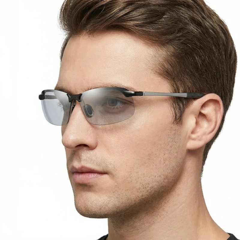 Half-frame Photochromic Sungla – Sunglasses Polarized Men Bewertung und Preis