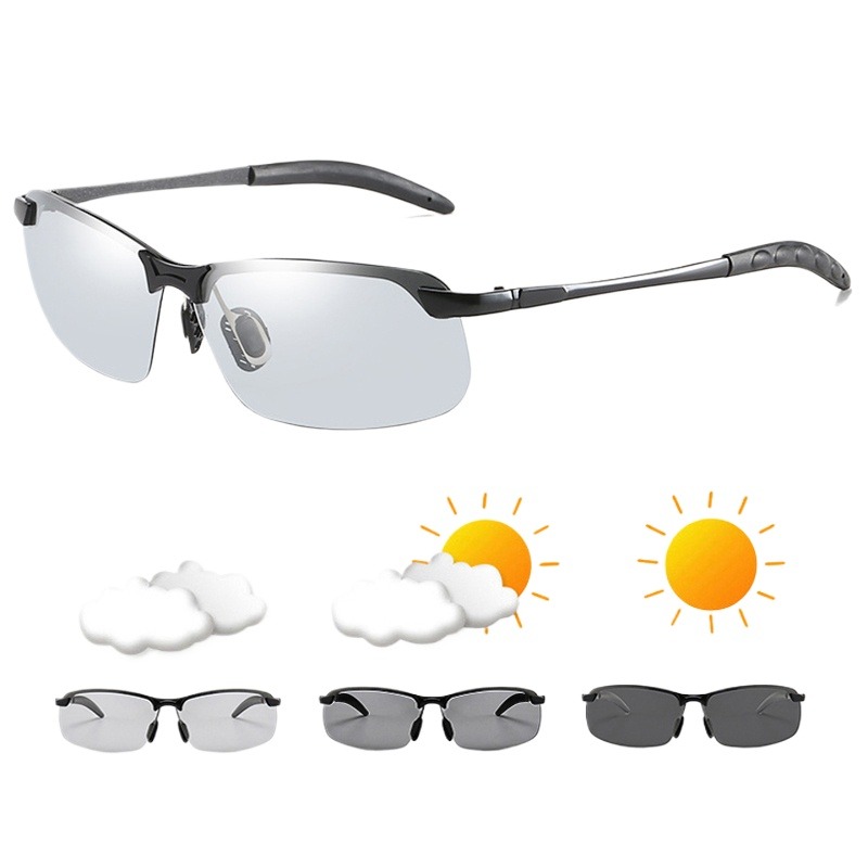 Half-frame Photochromic Sungla – Sunglasses Polarized Men Bewertung und Preis