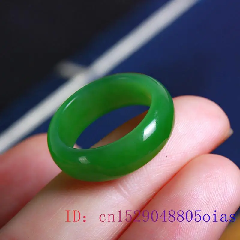 Natural Green Hetian Jade Ring – Men Accessories Hand Bewertung und Preis