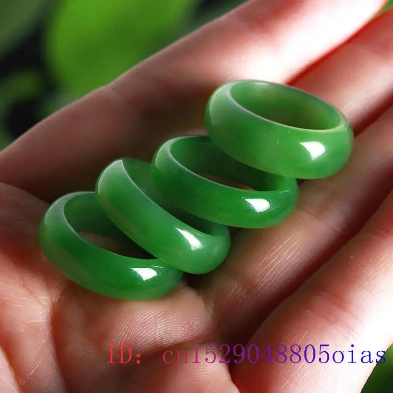 Natural Green Hetian Jade Ring – Men Accessories Hand Bewertung und Preis